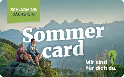 Urlaub mit der Schladming-Dachstein Sommercard – im Almdorf inklusive!

Als Gast im Almdorf genießen Sie die vielfältigen Vorteile der Schladming-Dachstein Sommercard – kostenlos und bereits ab einer Übernachtung! Über 100 Top-Erlebnisse und mehr als 100 Bonusleistungen warten auf Sie: kostenlose Berg- und Talfahrten mit den Seilbahnen, freier Eintritt in Schwimmbäder, Museen, Badeseen, Klammen, sowie freie Nutzung der regionalen Busse und Züge.

So entdecken Sie die ganze Region – ohne zusätzliche Kosten und ganz entspannt mit den Öffis. Ein echter Mehrwert für Ihren Sommerurlaub in der Steiermark!